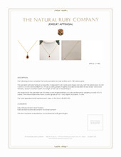 0.45 Ct. Ruby Natural Diamond Halo Pendant, 18K Yellow Gold Appraisal