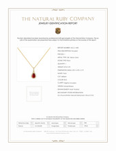 0.45 Ct. Ruby Natural Diamond Halo Pendant, 18K Yellow Gold Scan Report