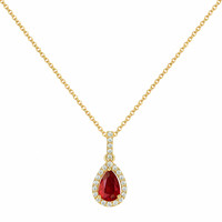 0.45 Ct. Ruby 18K Yellow Gold pendant