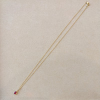 0.45 Ct. Ruby Natural Diamond Halo Pendant, 18K Yellow Gold Image