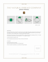 2.29 Ct. Emerald Lab Grown Diamond Three Stone Ring, Platinum 950 Appraisal