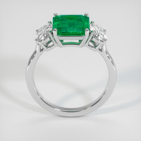 2.29 Ct. Emerald Lab Grown Diamond Three Stone Ring, Platinum 950 Image