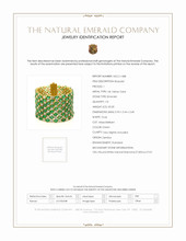 50.00 Ct.Tw.Total Carat Weight Emerald and Natural Diamond Accent Stones Bracelet, 18K Yellow Gold Scan Report