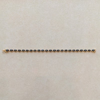 10.18 Ct.Tw.Total Carat Weight Black Diopside and Natural Diamond Tennis/Line Bracelet, 14K Yellow Gold Image