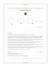 7.00 Ct. Emerald Natural Diamond Pave Necklace, Platinum 950 Appraisal