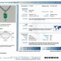 7.00 Ct. Emerald Natural Diamond Pave Necklace, Platinum 950 Scan Report