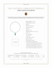 7.00 Ct. Emerald and Natural Diamond Pave Necklace, Platinum 950 Scan Report