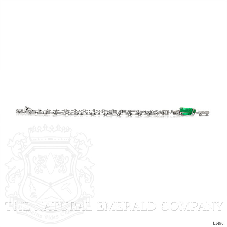 7.00 Ct. Emerald Natural Diamond Pave Necklace, Platinum 950