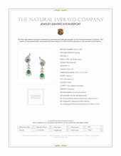 7.00 Ct.Tw.Total Carat Weight Emerald and Natural Diamond Accent Stones Earrings, Platinum 950 Scan Report