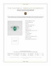 1.18 Ct. Emerald Solitaire Ring, 18K White Gold Scan Report