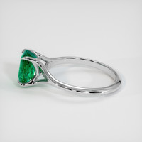 1.18 Ct. Emerald Solitaire Ring, 18K White Gold Image