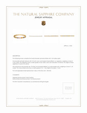 16.36 Ct.Tw.Total Carat Weight Multi Color Sapphire and Natural Diamond Accent Stones Bracelet, 14K Yellow Gold Appraisal