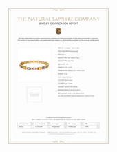 16.36 Ct.Tw. Multi Color Sapphire and Natural Diamond Accent Stones Bracelet, 14K Yellow Gold Scan Report