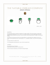 10.28 Ct. Emerald and Natural Diamond Pave Ring, Platinum 950 Appraisal