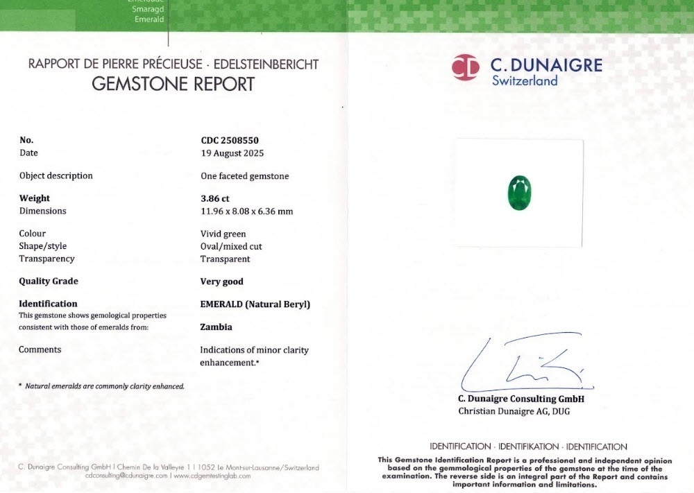 3.86 Ct. Emerald Natural Diamond Halo Ring, 18K Yellow Gold