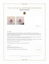 5.15 Ct. Padparadscha Sapphire and Natural Diamond Halo Ring, 18K Yellow Gold Appraisal