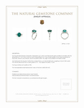 4.47 Ct. Bluish Green Paraiba Tourmaline and Natural Diamond Three Stone Ring, Platinum 950 Appraisal