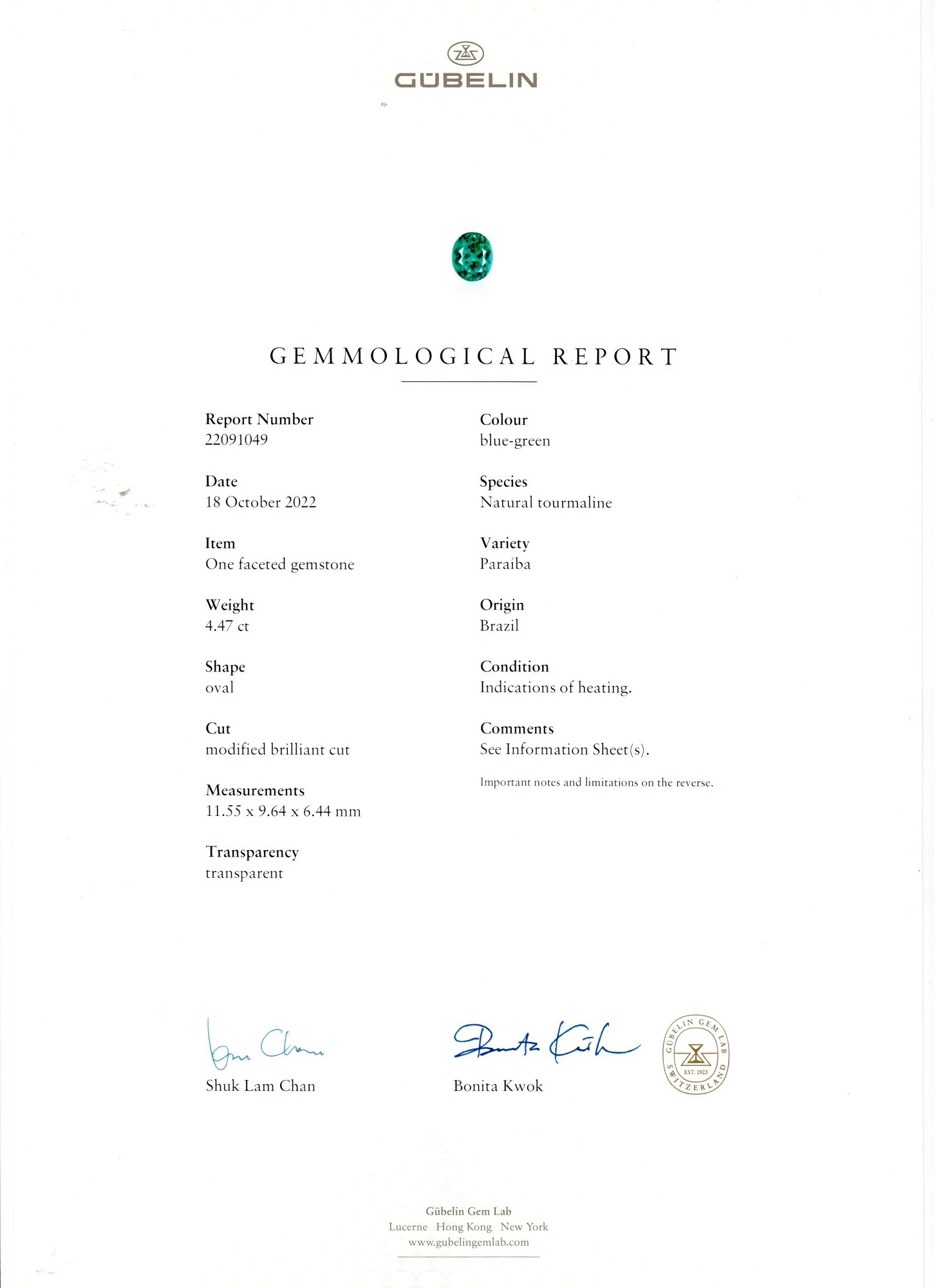 4.47 Ct. Paraiba Tourmaline Natural Diamond Three Stone Ring, Platinum 950