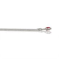 1.17 Ct. Ruby Natural Diamond Pave Necklace, 18K White Gold Image