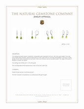 1.48 Ct.Tw. Peridot Antique Style Earrings, 14K White Gold Appraisal