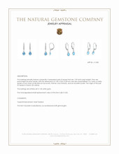 1.50&nbsp;Ct.Tw.Total Carat Weight Sky Blue Topaz Bezel Earrings, 14K White Gold Appraisal