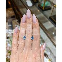 1.50&nbsp;Ct.Tw.Total Carat Weight Sky Blue Topaz Bezel Earrings, 14K White Gold Life Style