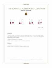 2.50&nbsp;Ct.Tw.Total Carat Weight Purplish Red Garnet Bezel Earrings, 14K White Gold Appraisal