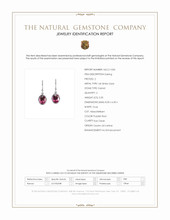 3.20 Ct.Tw. Garnet Bezel Earrings, 14K White Gold Scan Report
