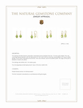 1.75 Ct.Tw.Total Carat Weight Green Peridot Bezel Earrings, 14K Yellow Gold Appraisal