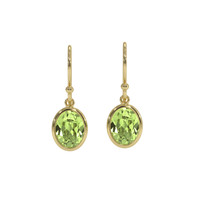 1.75 Ct.Tw. Peridot Bezel Earrings, 14K Yellow Gold Video