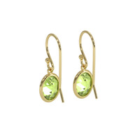 1.75 Ct.Tw. Peridot Bezel Earrings, 14K Yellow Gold Image