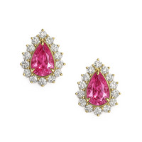 1.18 Ct.Tw. Sapphire 14K Yellow Gold earring