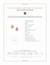 0.29&nbsp;Ct.Tw.Total Carat Weight Pink Sapphire and Natural Diamond Studs Earrings, 14K Yellow Gold Scan Report