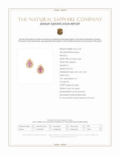 0.29 Ct.Tw.Total Carat Weight Pink Sapphire and Natural Diamond Studs Earrings, 14K Yellow Gold Scan Report