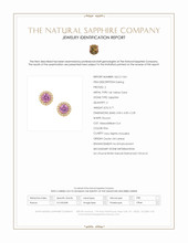 0.71&nbsp;Ct.Tw.Total Carat Weight Pink Sapphire and Natural Diamond Studs Earrings, 14K Yellow Gold Scan Report