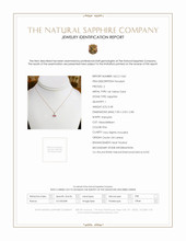 0.48 Ct. Pink Sapphire and Natural Diamond Pave Pendant, 14K Yellow Gold Scan Report