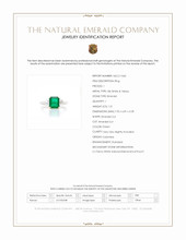 1.21 Ct. Emerald and Natural Diamond Three Stone Ring, 18K White & Yellow Scan Report