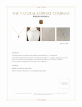 0.54 Ct. Pink Sapphire Pave Pendant, 14K Yellow Gold Appraisal