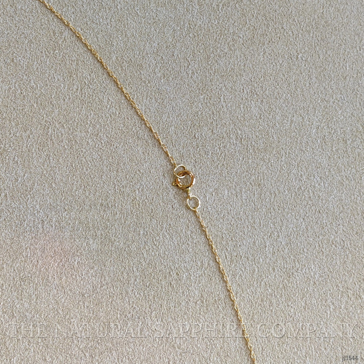 0.54 Ct. Pink Sapphire Pave Pendant, 14K Yellow Gold