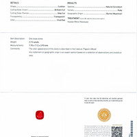 2.15 Ct. Ruby Natural Diamond Pave Ring, 18K White Gold Scan Report