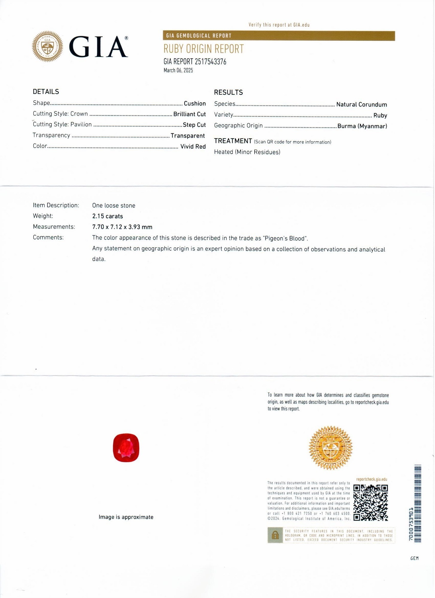 2.15 Ct. Ruby and Natural Diamond Pave Ring, 18K White Gold