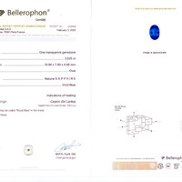 3.02 Ct. Blue Sapphire and Natural Diamond Pave Ring, 18K White Gold Scan Report