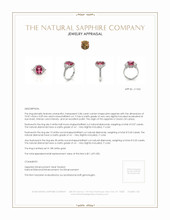 2.86 Ct. Pink Sapphire and Natural Diamond Pave Ring, 18K White Gold Appraisal