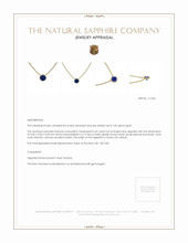 0.65 Ct. Blue Sapphire Bezel Necklace, 14K Yellow Gold Appraisal
