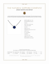 0.65 Ct. Blue Sapphire Bezel Necklace, 14K White Gold Scan Report