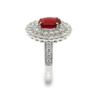 2.02 Ct. Ruby Natural Diamond Pave Ring, Platinum 950 Image