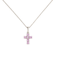 0.50 Ct. Sapphire 14K White Gold pendant