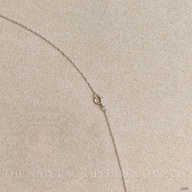 0.50 Ct. Pink Sapphire Pave Pendant, 14K White Gold