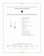 0.50 Ct.Tw.Total Carat Weight Pink Sapphire and Natural Diamond Pave Earrings, 14K Yellow Gold Scan Report