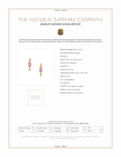 0.44 Ct.Tw.Total Carat Weight Pink Sapphire Accent Stones Earrings, 14K Yellow Gold Scan Report